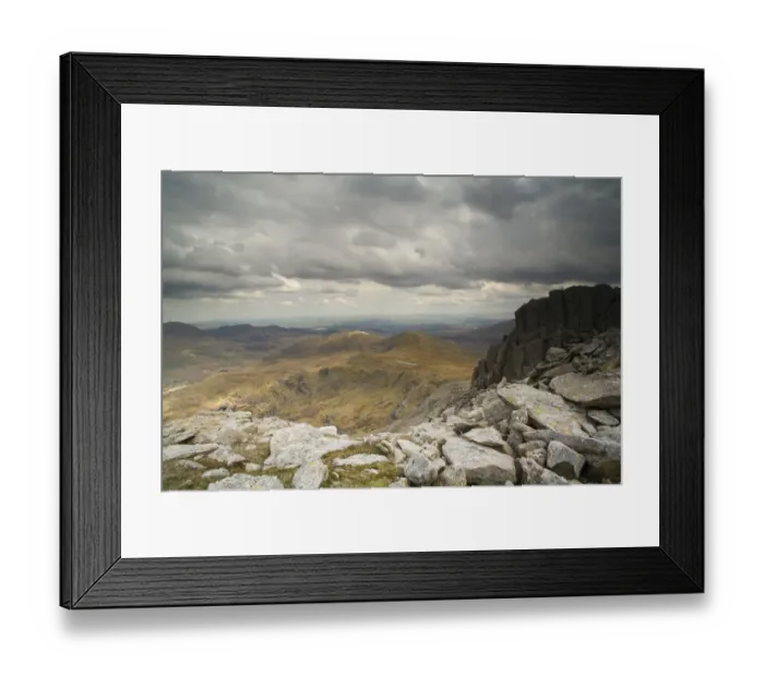 Framed Print : View of rocks on summit of mountain, Glyder Fach, Glyderau, Snowdonia, Conwy, Wales, may Framed Print : View of rocks on summit of mountain, Glyder Fach, Glyderau, Snowdonia, Conwy, Wales, may