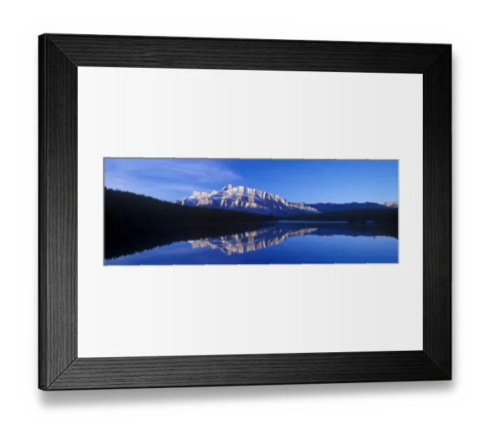 Framed Print : America-Nth - Canada Fairholme Mountain Range reflected in Two Jack Lake, Banff National Park, Canada Framed Print : America-Nth - Canada Fairholme Mountain Range reflected in Two Jack Lake, Banff National Park, Canada