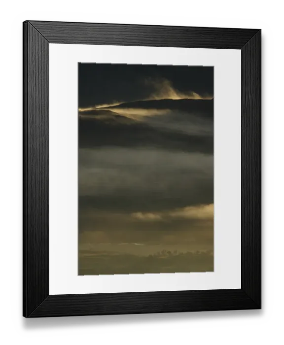 Framed Print : View of mist over hills at dawn, Strathspey, Cairngorm N. P. Highlands, Scotland, december Framed Print : View of mist over hills at dawn, Strathspey, Cairngorm N. P. Highlands, Scotland, december