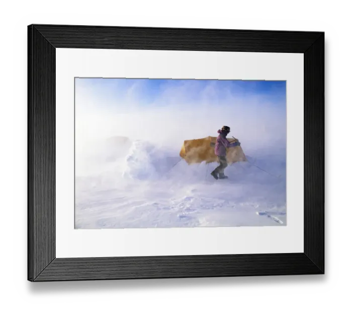 Framed Print : Person beside tent in blizzard, Patriot Hills Camp, Ellsworth Mountains, Antarctica, november Framed Print : Person beside tent in blizzard, Patriot Hills Camp, Ellsworth Mountains, Antarctica, november