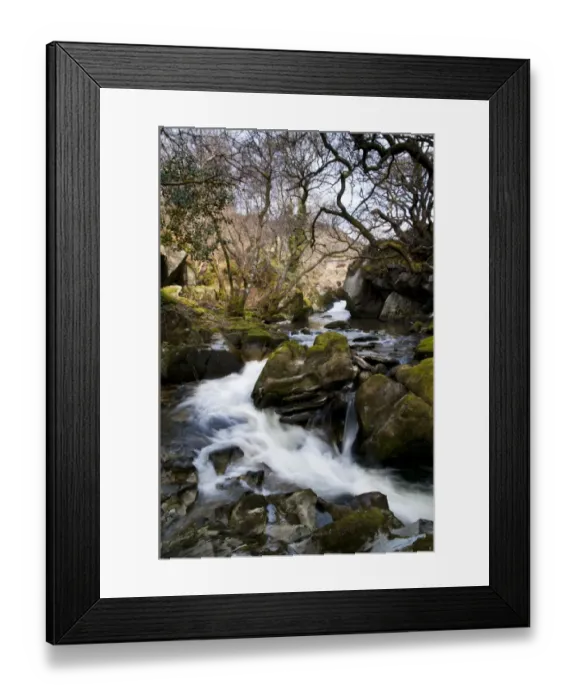 Framed Print : River cascades flowing around rocks, River Marteg, Gilfach Farm Nature Reserve, Rhayader, Radnorshire, Wales, april Framed Print : River cascades flowing around rocks, River Marteg, Gilfach Farm Nature Reserve, Rhayader, Radnorshire, Wales, april