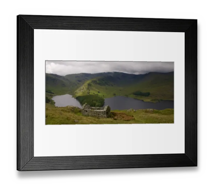 Framed Print : View across reservoir towards fell, Haweswater, High Street, Mardale Valley, Lake District, Cumbria, England, may Framed Print : View across reservoir towards fell, Haweswater, High Street, Mardale Valley, Lake District, Cumbria, England, may