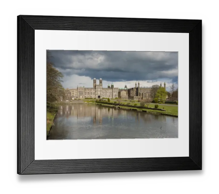 Framed Print : View of boarding school buildings and lake, Roman Catholic independent school adhering to Jesuit tradition Framed Print : View of boarding school buildings and lake, Roman Catholic independent school adhering to Jesuit tradition