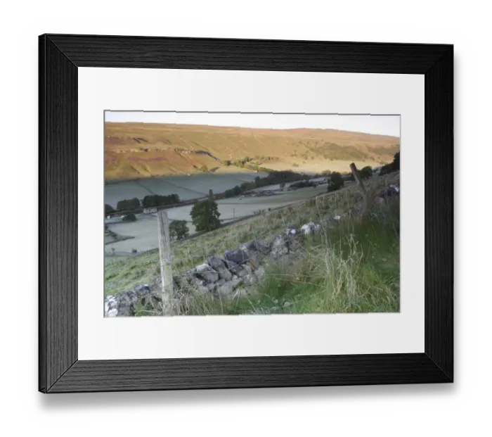 Framed Print : View of drystone walls, stone barns and trees at first light above valley, Kettlewell, Wharfedale, Yorkshire Dales N. P Framed Print : View of drystone walls, stone barns and trees at first light above valley, Kettlewell, Wharfedale, Yorkshire Dales N. P