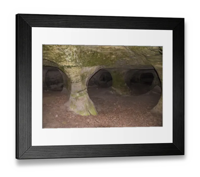 Framed Print : Caves created during stone quarrying in 18th Century, site housing bats, Beeston Castle, Tarporley, Cheshire, England Framed Print : Caves created during stone quarrying in 18th Century, site housing bats, Beeston Castle, Tarporley, Cheshire, England
