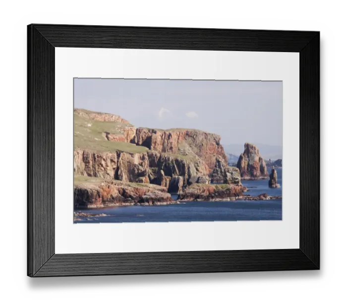 Framed Print : View of sea stacks and cliffs, Braewick, Mainland, Shetland Islands, Scotland, May Framed Print : View of sea stacks and cliffs, Braewick, Mainland, Shetland Islands, Scotland, May