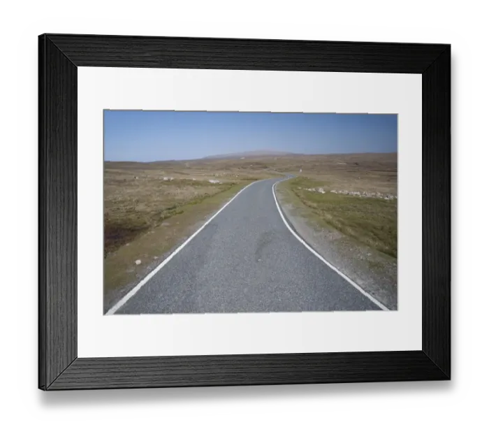 Framed Print : Single track road through moorland to Eshaness, Mainland, Shetland Islands, Scotland, June Framed Print : Single track road through moorland to Eshaness, Mainland, Shetland Islands, Scotland, June
