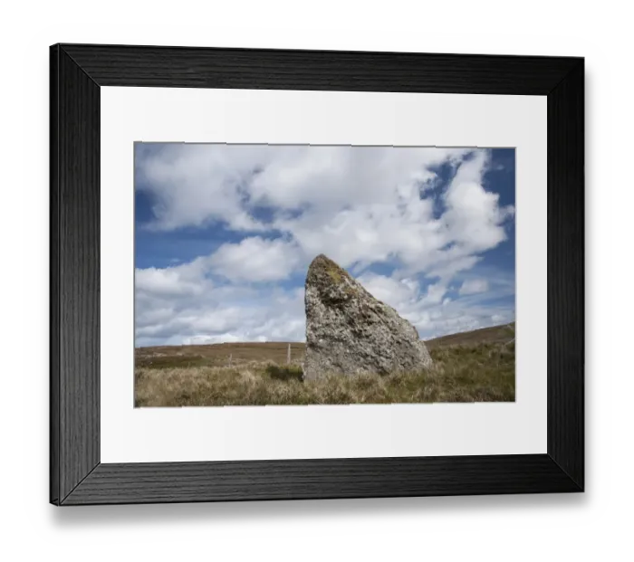 Framed Print : Ancient standing stone, Giants Stones, North Mainland, Shetland Islands, Scotland, June Framed Print : Ancient standing stone, Giants Stones, North Mainland, Shetland Islands, Scotland, June