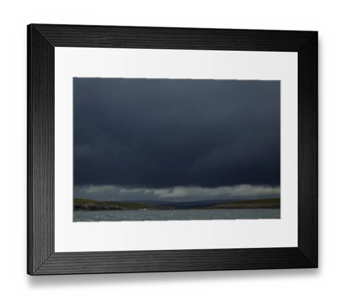 Framed Print : Stormclouds and coastline, over Weisdale and Nesting, Mainland, Shetland Islands, Scotland, June Framed Print : Stormclouds and coastline, over Weisdale and Nesting, Mainland, Shetland Islands, Scotland, June