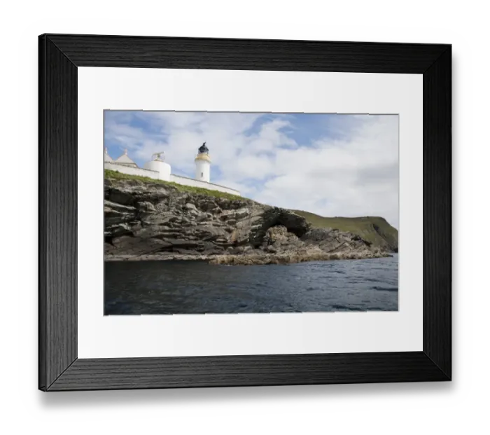 Framed Print : View of sea cliffs and lighthouse, Kirkabister Ness Lighthouse, Bressay, Shetland Islands, Scotland, June Framed Print : View of sea cliffs and lighthouse, Kirkabister Ness Lighthouse, Bressay, Shetland Islands, Scotland, June