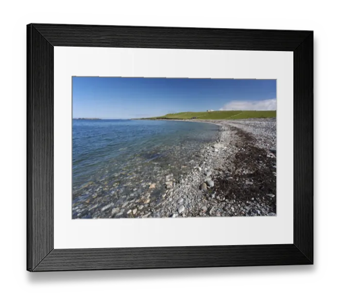 Framed Print : View of pebble beach, Westing Beach, Unst, Shetland Islands, Scotland, June Framed Print : View of pebble beach, Westing Beach, Unst, Shetland Islands, Scotland, June