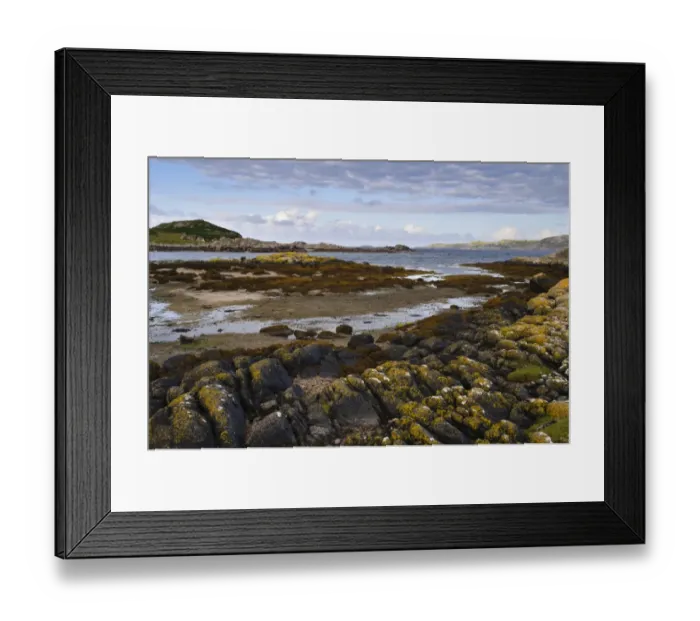 Framed Print : View of rocky coastline, Strait of Iona, Fidden, Isle of Mull, Inner Hebrides, Scotland, August Framed Print : View of rocky coastline, Strait of Iona, Fidden, Isle of Mull, Inner Hebrides, Scotland, August
