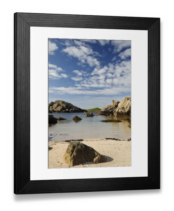 Framed Print : View of rocky beach, Fidden, Isle of Mull, Inner Hebrides, Scotland, August Framed Print : View of rocky beach, Fidden, Isle of Mull, Inner Hebrides, Scotland, August