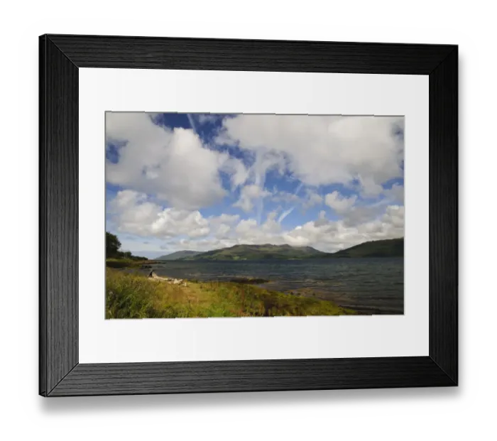 Framed Print : View of sea loch, Loch Scridain, Isle of Mull, Inner Hebrides, Scotland, August