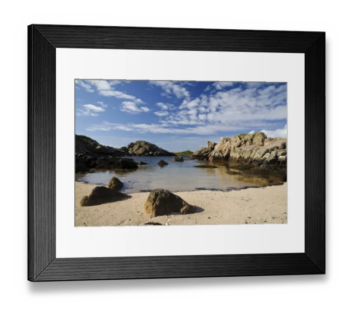 Framed Print : View of rocky beach, Fidden, Isle of Mull, Inner Hebrides, Scotland, August Framed Print : View of rocky beach, Fidden, Isle of Mull, Inner Hebrides, Scotland, August