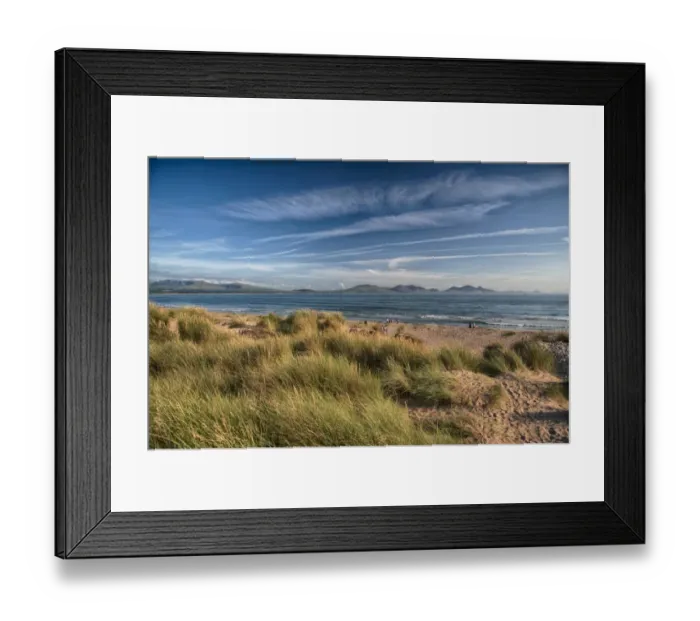 Framed Print : View of sand dunes and coastline, Newborough Warren National Nature Reserve, Newborough, Anglesey, Wales, August Framed Print : View of sand dunes and coastline, Newborough Warren National Nature Reserve, Newborough, Anglesey, Wales, August