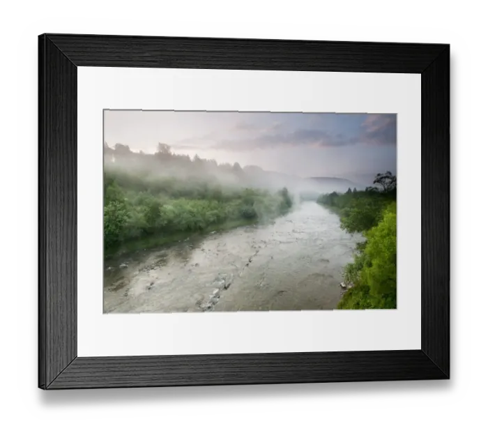 Framed Print : View of river and forest at sunrise, River San, Bieszczady N. P. Bieszczady Mountains, Outer Eastern Carpathians Framed Print : View of river and forest at sunrise, River San, Bieszczady N. P. Bieszczady Mountains, Outer Eastern Carpathians