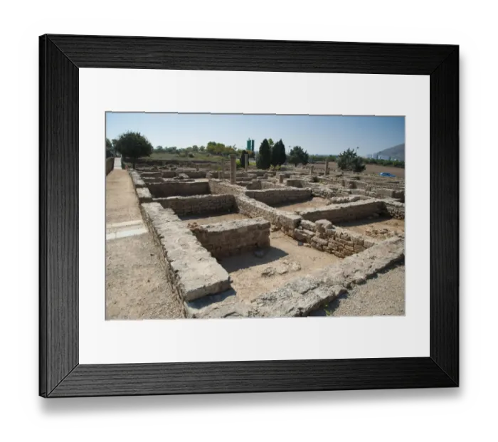 Framed Print : Ruins of Roman city buildings, Pollentia, Alcudia, Majorca, Balearic Islands, Spain, September Framed Print : Ruins of Roman city buildings, Pollentia, Alcudia, Majorca, Balearic Islands, Spain, September