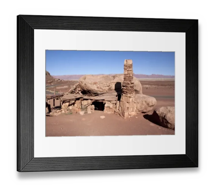 Framed Print : This rock house is just north of the Navajo Bridge on US 89A. North of Flagstaff & Cameron, Arizona