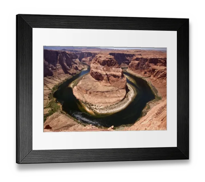 Framed Print : Horseshoe bend overlook, the Colorado River in Glen Canyon is making a 270 curve in an entrenched meander Framed Print : Horseshoe bend overlook, the Colorado River in Glen Canyon is making a 270 curve in an entrenched meander