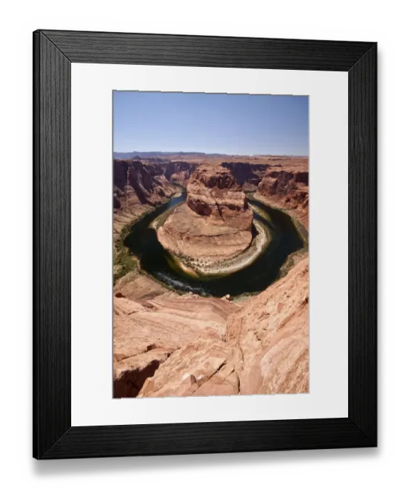 Framed Print : Horseshoe bend overlook, the Colorado River in Glen Canyon is making a 270 curve in an entrenched meander Framed Print : Horseshoe bend overlook, the Colorado River in Glen Canyon is making a 270 curve in an entrenched meander