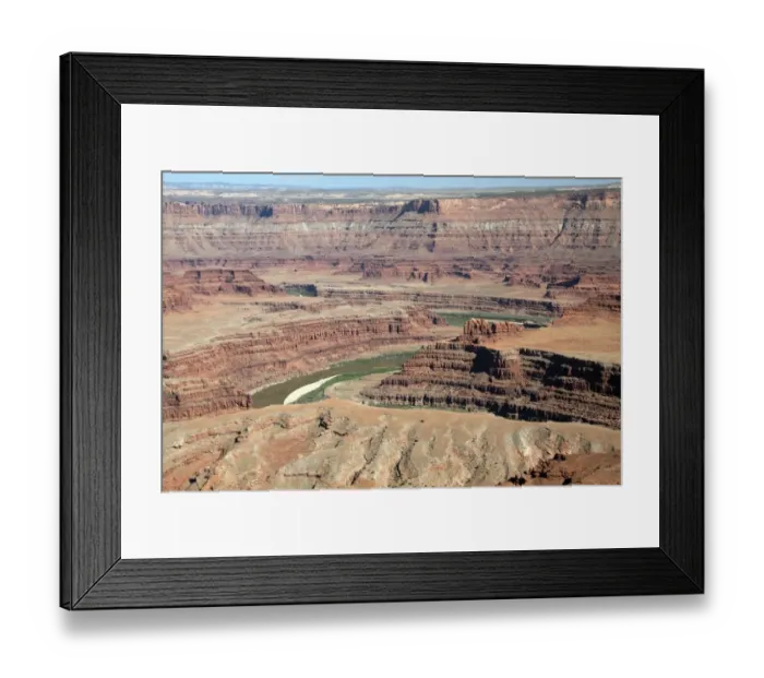 Framed Print : Colorado River seen here at Dead Horse Point has cut threw many layers of rock from Navajo Sandstone at the top to Rico Framed Print : Colorado River seen here at Dead Horse Point has cut threw many layers of rock from Navajo Sandstone at the top to Rico