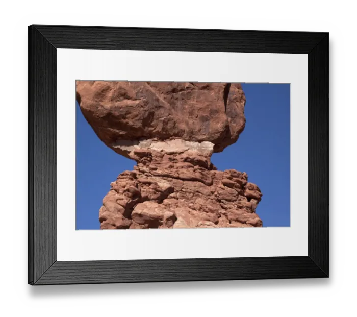 Framed Print : Arches National Park - Balanced Rock, Entrada Sandstone resting on mudstone known as Dewey Bridge or Carmel formation Framed Print : Arches National Park - Balanced Rock, Entrada Sandstone resting on mudstone known as Dewey Bridge or Carmel formation