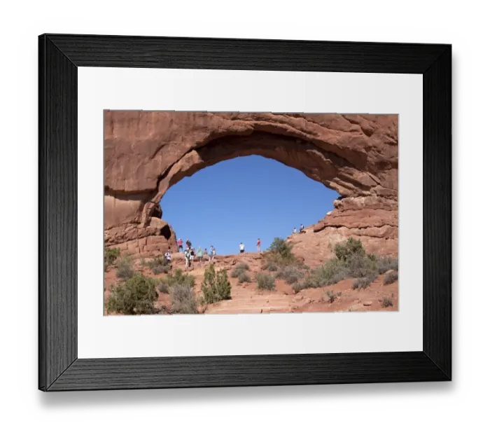 Framed Print : North Window at Arches National Park early morning - Utah America Framed Print : North Window at Arches National Park early morning - Utah America