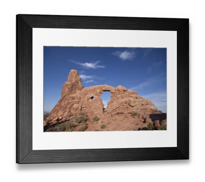 Framed Print : Turret Arch made of Entrada Sand stone at Arches National Park, Utah, America Framed Print : Turret Arch made of Entrada Sand stone at Arches National Park, Utah, America