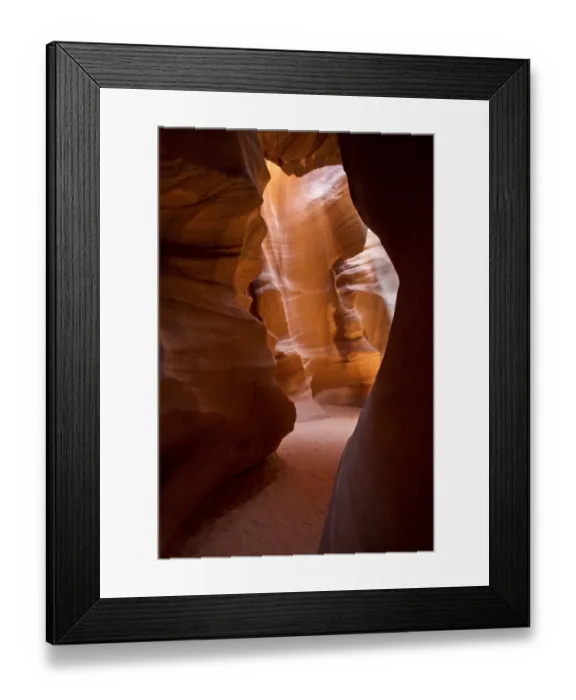 Framed Print : Upper Antelope Canyon was formed by erosion of Navajo Sandstone, primarily due to flash flooding where during monsoon Framed Print : Upper Antelope Canyon was formed by erosion of Navajo Sandstone, primarily due to flash flooding where during monsoon