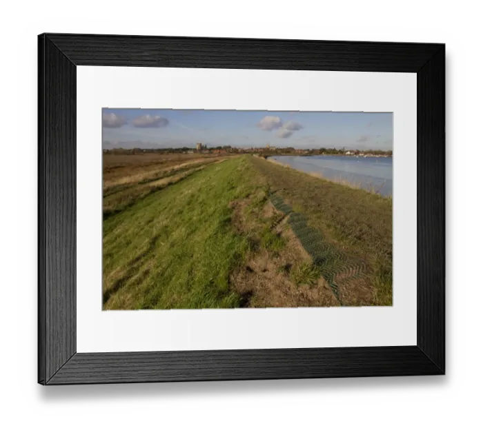 Framed Print : Plastic matting used to stop soil erosion on the sea wall, looking towards Orford, Suffolk Framed Print : Plastic matting used to stop soil erosion on the sea wall, looking towards Orford, Suffolk