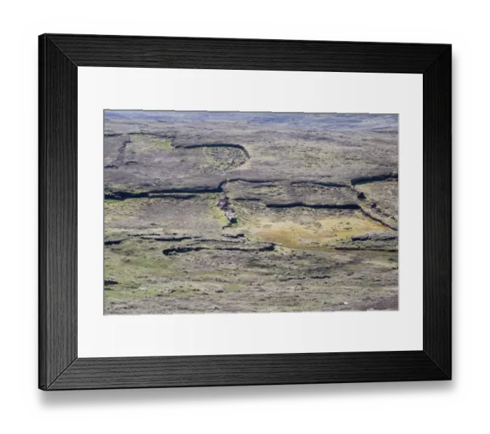 Framed Print : Old peat workings, Eshaness, Mainland, Shetland Islands, Scotland, June