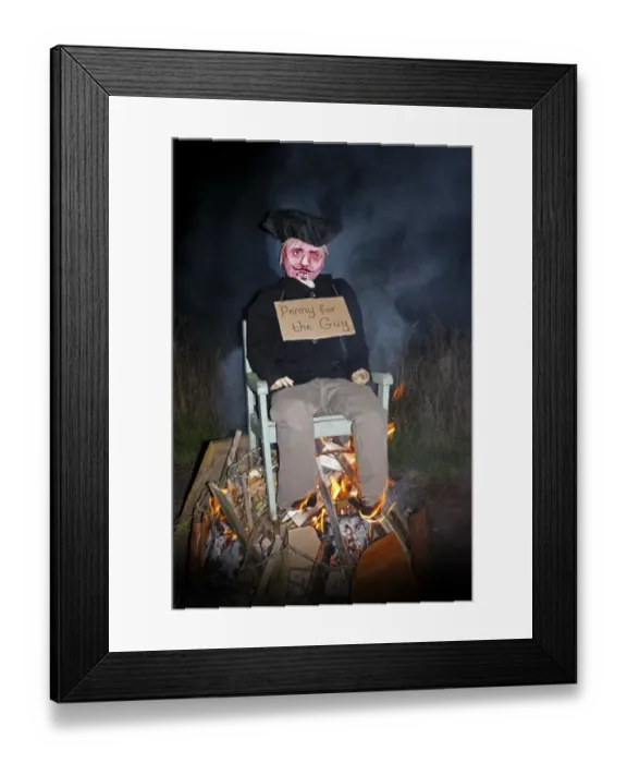 Framed Print : Guy burning on garden bonfire, Guy Fawkes Night, Bacton, Suffolk, England, November Framed Print : Guy burning on garden bonfire, Guy Fawkes Night, Bacton, Suffolk, England, November