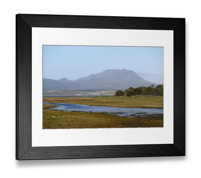 Framed Print : View of coastal wetland and lagoon, Botrivier Vlei, near Kleinmond, Overberg, Western Cape, South Africa, September Framed Print : View of coastal wetland and lagoon, Botrivier Vlei, near Kleinmond, Overberg, Western Cape, South Africa, September