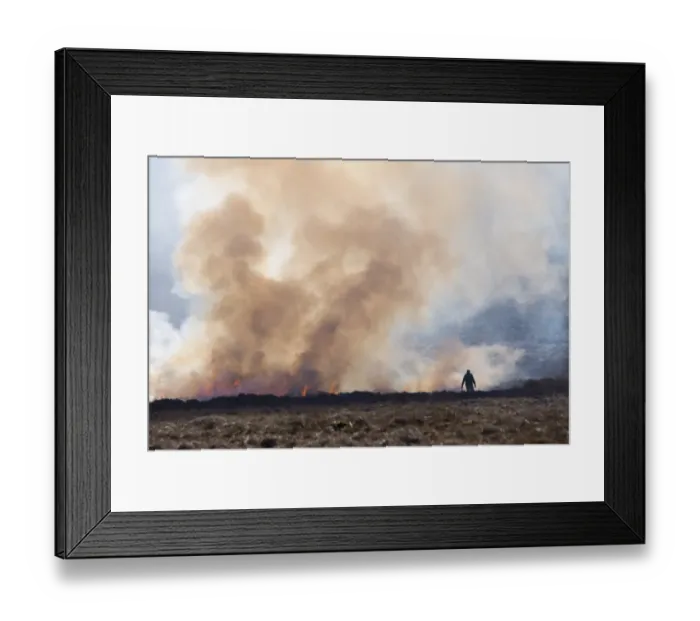 Framed Print : Burning heather moorland, Hawthornthwaite Fell, Abbeystead, Forest of Bowland, Lancashire, England, February Framed Print : Burning heather moorland, Hawthornthwaite Fell, Abbeystead, Forest of Bowland, Lancashire, England, February