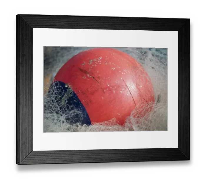 Framed Print : Close-up of fishing equipment, float and nets, Baltic Sea, Sweden, may Framed Print : Close-up of fishing equipment, float and nets, Baltic Sea, Sweden, may
