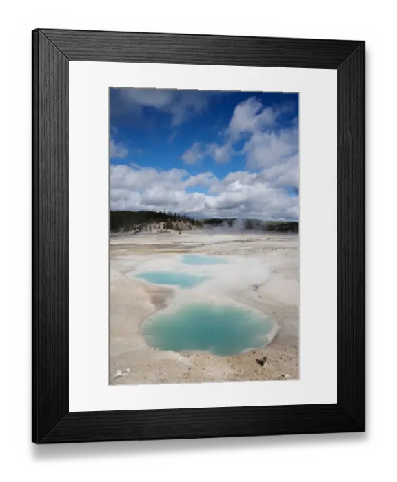 Framed Print : View of hotsprings, Norris Geyser Basin, Yellowstone N. P. Wyoming, U. S. A. September