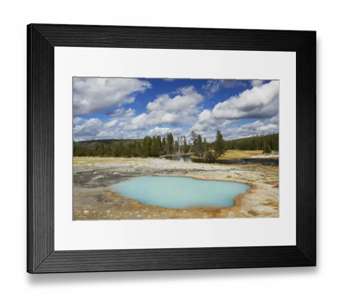 Framed Print : View of hotspring, Black Opal Spring, Biscuit Basin, Upper Geyser Basin, Yellowstone N. P. Wyoming, U. S. A. September