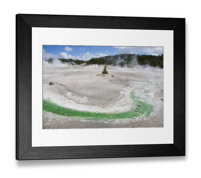Framed Print : View of hotspring outlet coloured with thermophilic bacteria, Pinwheel Geyser, Porcelain Basin, Norris Geyser Basin Framed Print : View of hotspring outlet coloured with thermophilic bacteria, Pinwheel Geyser, Porcelain Basin, Norris Geyser Basin