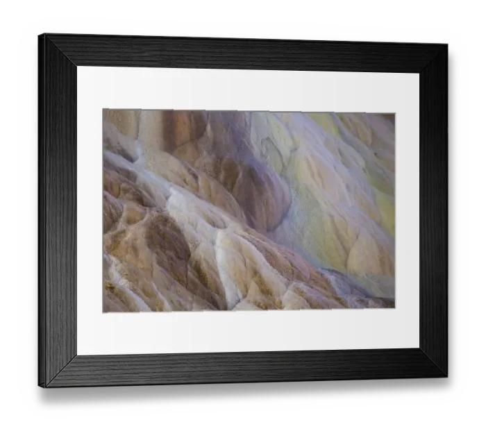 Framed Print : Shapes and colours formed by minerals at hotspring, Palette Spring, Mammoth Hot Springs, Yellowstone N. P Framed Print : Shapes and colours formed by minerals at hotspring, Palette Spring, Mammoth Hot Springs, Yellowstone N. P