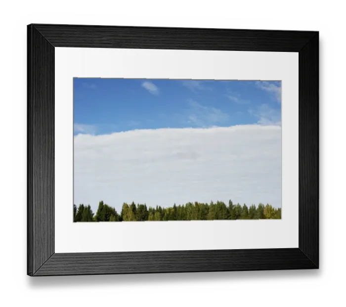 Framed Print : Approaching weather front, clouds over forest, Sweden, september Framed Print : Approaching weather front, clouds over forest, Sweden, september