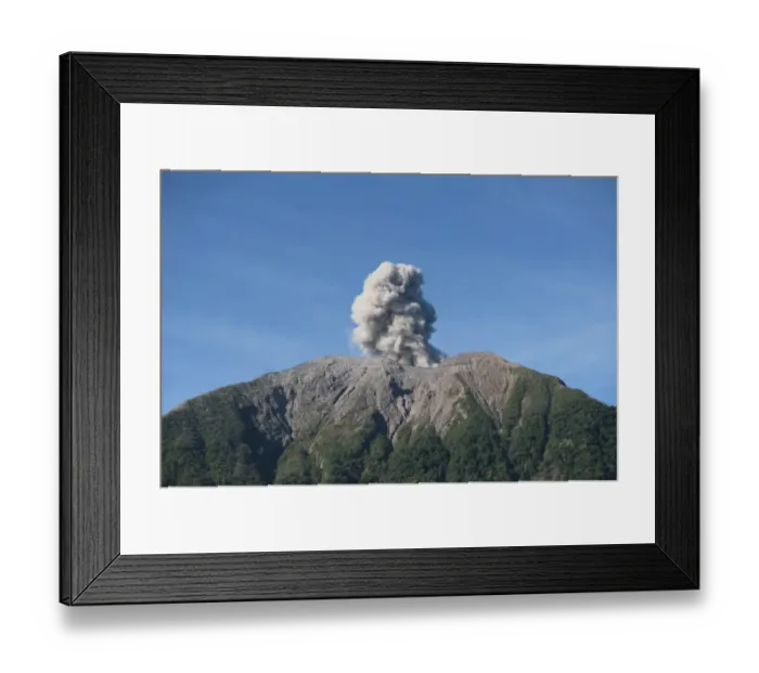 Framed Print : Volcanic eruption with ash plume, Mount Komba, Alor Archipelago, Lesser Sunda Islands, Indonesia, November 2013 Framed Print : Volcanic eruption with ash plume, Mount Komba, Alor Archipelago, Lesser Sunda Islands, Indonesia, November 2013
