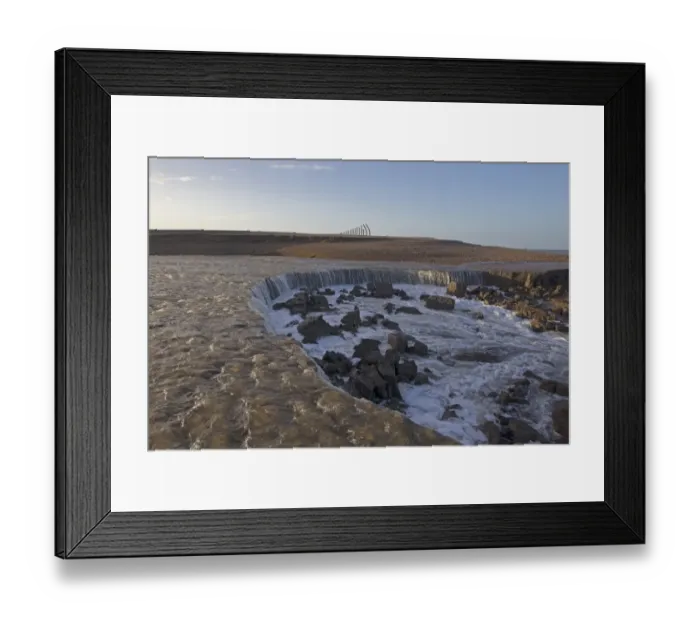 Framed Print : Major breach in shingle defence sea wall after December 2013 tidal surge, Salthouse, Norfolk, England, January Framed Print : Major breach in shingle defence sea wall after December 2013 tidal surge, Salthouse, Norfolk, England, January
