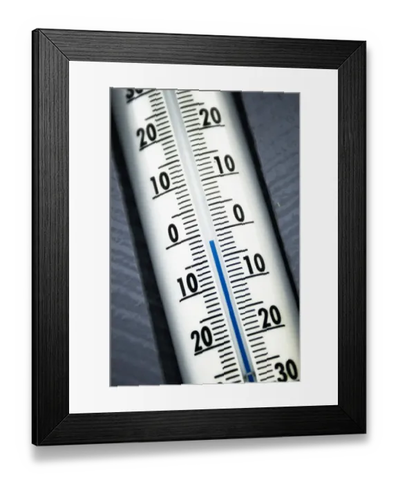Framed Print : Thermometer, Celsius -2 Framed Print : Thermometer, Celsius -2