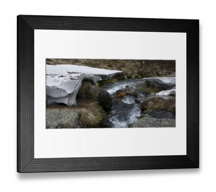 Framed Print : Collapsed snow bridge over river, Lairig Ghru, Cairngorms N. P. Highlands, Scotland, June Framed Print : Collapsed snow bridge over river, Lairig Ghru, Cairngorms N. P. Highlands, Scotland, June