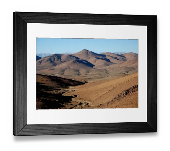 Framed Print : View of mountainous desert landscape, Djebel Sarhro, Anti-Atlas, Atlas Mountains, Morocco, February Framed Print : View of mountainous desert landscape, Djebel Sarhro, Anti-Atlas, Atlas Mountains, Morocco, February