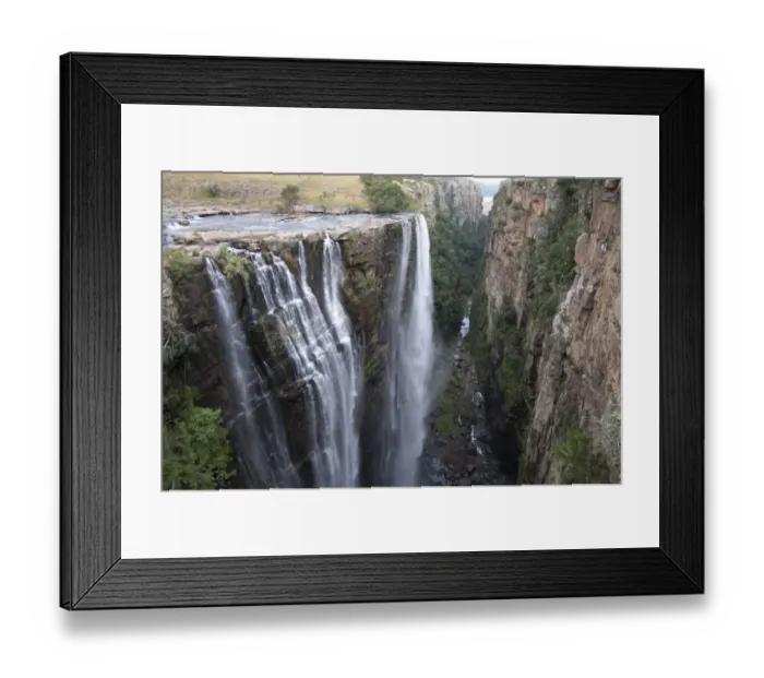 Framed Print : View of curtain type waterfall dropping into slot canyon, Magwa Falls, Magwa River, near Mbotyi, Pondoland Framed Print : View of curtain type waterfall dropping into slot canyon, Magwa Falls, Magwa River, near Mbotyi, Pondoland