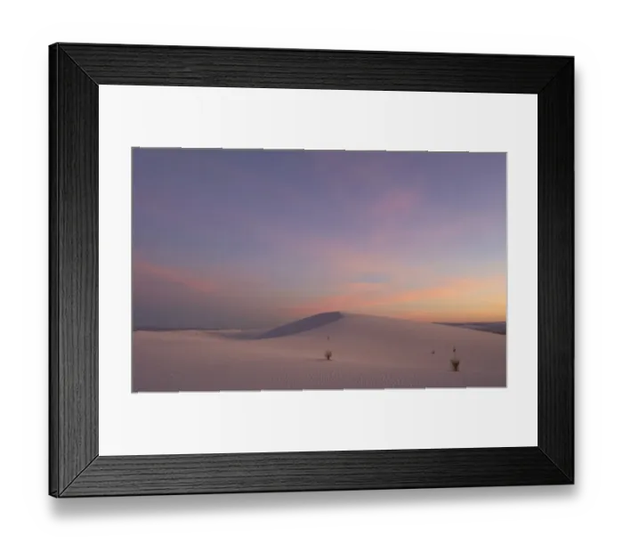 Framed Print : View of gypsum dunes at sunset, White Sands National Monument, New Mexico, U. S. A. December Framed Print : View of gypsum dunes at sunset, White Sands National Monument, New Mexico, U. S. A. December