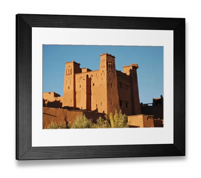 Framed Print : View of kasbah and traditional adobe buildings in ancient ksar ( fortified city ), Ait Benhaddou, Souss-Massa-Draa
