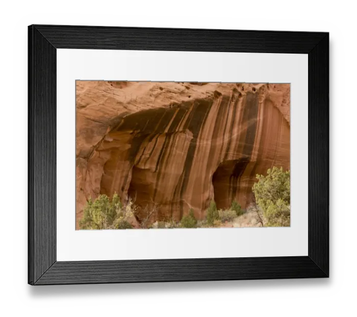 Framed Print : Desert varnish on red Wingate sandstone, Long Canyon, near Boulder, Grand Staircase-Escalante National Monument, Utah